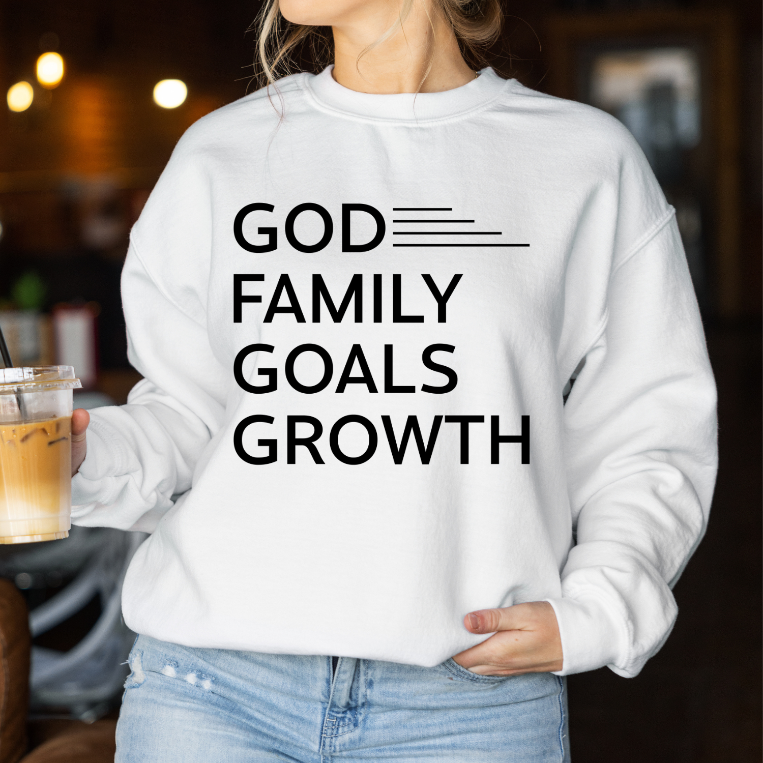 God Family Goals Growth Sweatshirt