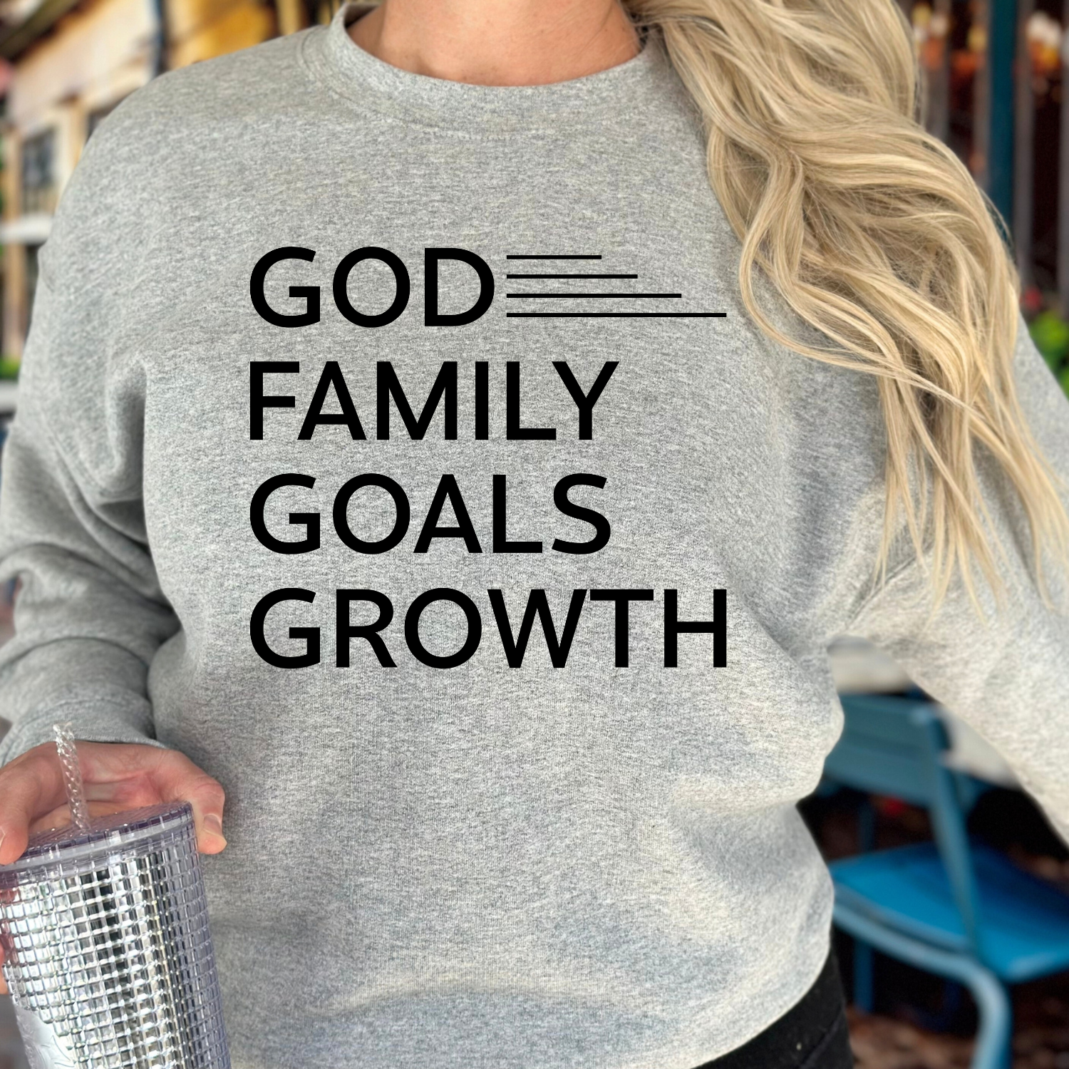 God Family Goals Growth Sweatshirt